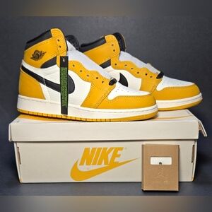 Jordan 1 Retro OG High Yellow Ochre - FD1437-701. Size 5.5Y / 7 Women. New W/Box